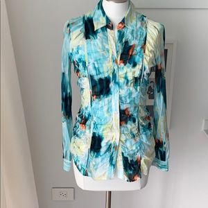 New  xs Calvin Klein shirt blouse watercolor